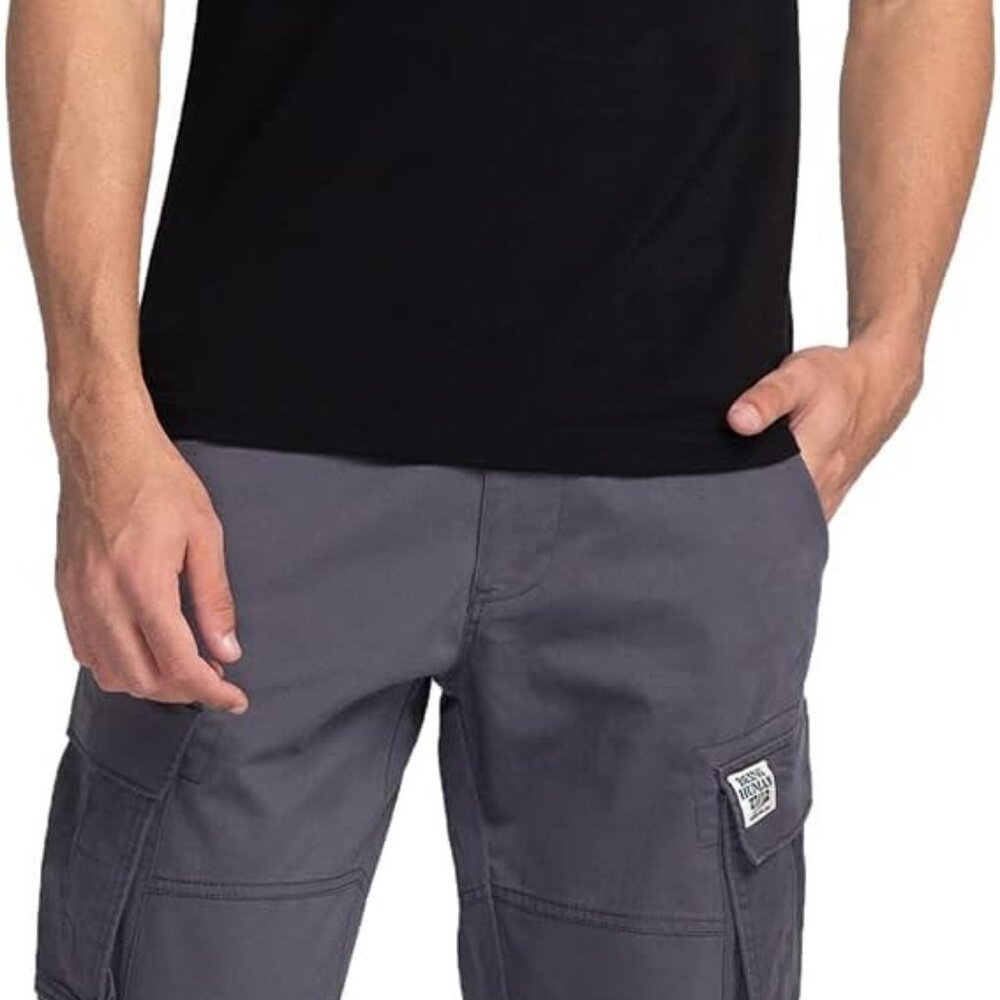 NWT Being Human Mens Charcoal Cargo Chinos - Picture 4 of 13